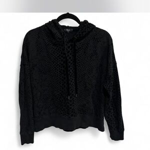Rails Cropped Black Hoodie